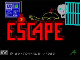 Title screen of Escape! on the Sinclair ZX Spectrum.