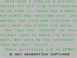 Title screen of Escape on the Sinclair ZX Spectrum.