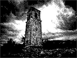 Title screen of Escape From The Holy Tower on the Sinclair ZX Spectrum.