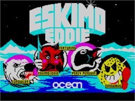 Title screen of Eskimo Eddie on the Sinclair ZX Spectrum.