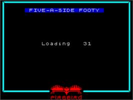 Title screen of European 5-a-side on the Sinclair ZX Spectrum.
