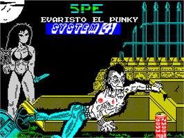 Title screen of Evaristo El Punky on the Sinclair ZX Spectrum.