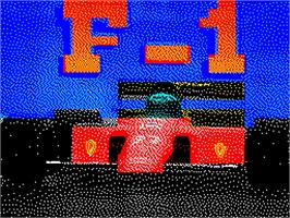Title screen of F-1 on the Sinclair ZX Spectrum.