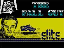 Title screen of Fall Guy on the Sinclair ZX Spectrum.