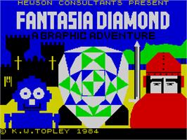 Title screen of Fantasia Diamond on the Sinclair ZX Spectrum.