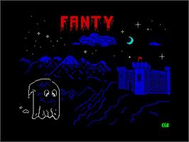 Title screen of Fanty on the Sinclair ZX Spectrum.