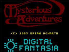 Title screen of Feasibility Experiment on the Sinclair ZX Spectrum.