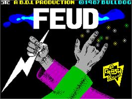 Title screen of Feud on the Sinclair ZX Spectrum.