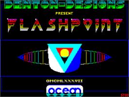 Title screen of Flashpoint on the Sinclair ZX Spectrum.
