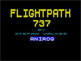 Title screen of Flight Path 737 on the Sinclair ZX Spectrum.