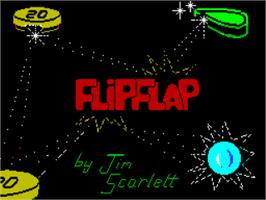 Title screen of Flip Flap on the Sinclair ZX Spectrum.