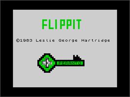 Title screen of Flippit on the Sinclair ZX Spectrum.