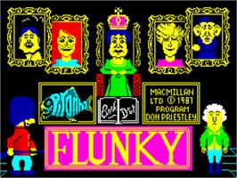 Title screen of Flunky on the Sinclair ZX Spectrum.