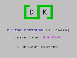 Title screen of Flying Scotsman on the Sinclair ZX Spectrum.