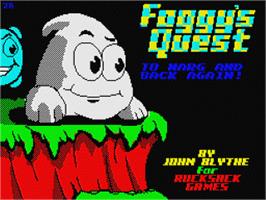 Title screen of Foggy's Quest on the Sinclair ZX Spectrum.