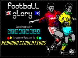 Title screen of Football Glory on the Sinclair ZX Spectrum.