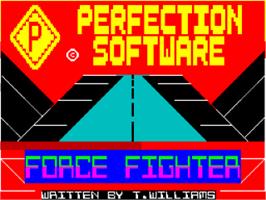 Title screen of Force Fighter on the Sinclair ZX Spectrum.