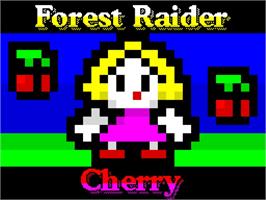 Title screen of Forest Raider Cherry on the Sinclair ZX Spectrum.