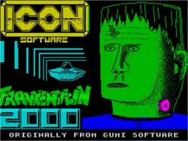 Title screen of Frankenstein 2000 on the Sinclair ZX Spectrum.