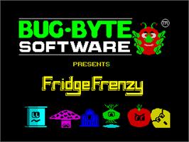 Title screen of Fridge Frenzy on the Sinclair ZX Spectrum.