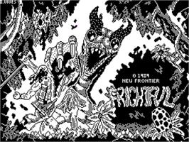Title screen of Frightful on the Sinclair ZX Spectrum.