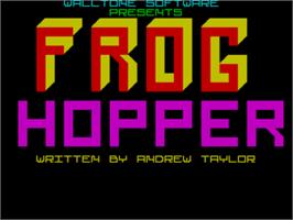 Title screen of Frog Hopper on the Sinclair ZX Spectrum.