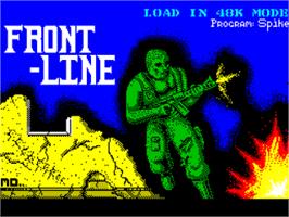 Title screen of Frontline on the Sinclair ZX Spectrum.