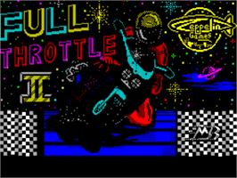 Title screen of Full Throttle 2 on the Sinclair ZX Spectrum.