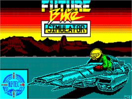 Title screen of Future Bike Simulator on the Sinclair ZX Spectrum.