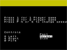 Title screen of Galakzions on the Sinclair ZX Spectrum.