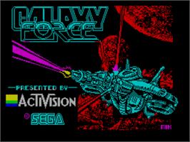 Title screen of Galaxy Force on the Sinclair ZX Spectrum.