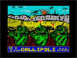 Title screen of Gallipoli on the Sinclair ZX Spectrum.