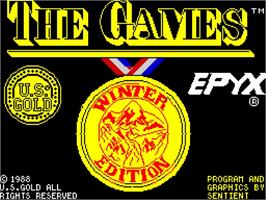 Title screen of Games - Winter Edition, The on the Sinclair ZX Spectrum.