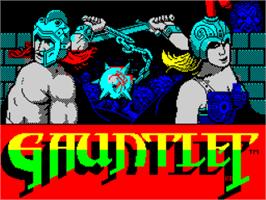 Title screen of Gauntlet on the Sinclair ZX Spectrum.