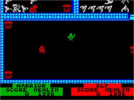 Title screen of Gauntlet II on the Sinclair ZX Spectrum.
