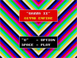 Title screen of Gazza 2 on the Sinclair ZX Spectrum.
