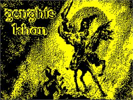 Title screen of Genghis Khan on the Sinclair ZX Spectrum.