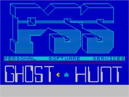 Title screen of Ghost Hunt on the Sinclair ZX Spectrum.
