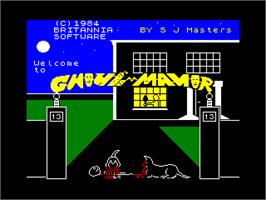 Title screen of Ghoul Manor on the Sinclair ZX Spectrum.