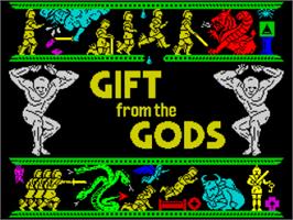 Title screen of Gift From The Gods on the Sinclair ZX Spectrum.