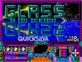Title screen of Glass on the Sinclair ZX Spectrum.