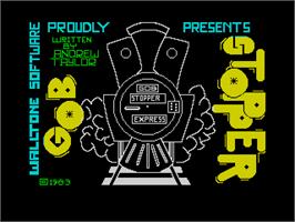 Title screen of Gob Stopper on the Sinclair ZX Spectrum.