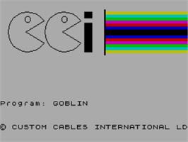 Title screen of Goblin Crusher on the Sinclair ZX Spectrum.