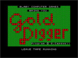 Title screen of Gold Digger on the Sinclair ZX Spectrum.