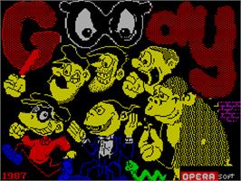Title screen of Goody on the Sinclair ZX Spectrum.