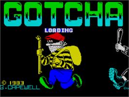 Title screen of Gotcha on the Sinclair ZX Spectrum.