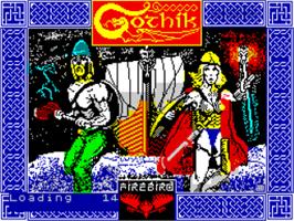 Title screen of Gothik on the Sinclair ZX Spectrum.