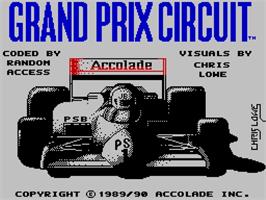 Title screen of Grand Prix Circuit on the Sinclair ZX Spectrum.