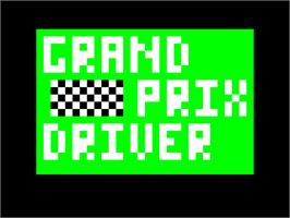 Title screen of Grand Prix Driver on the Sinclair ZX Spectrum.