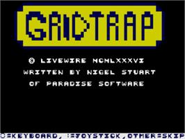 Title screen of Grid Trap on the Sinclair ZX Spectrum.